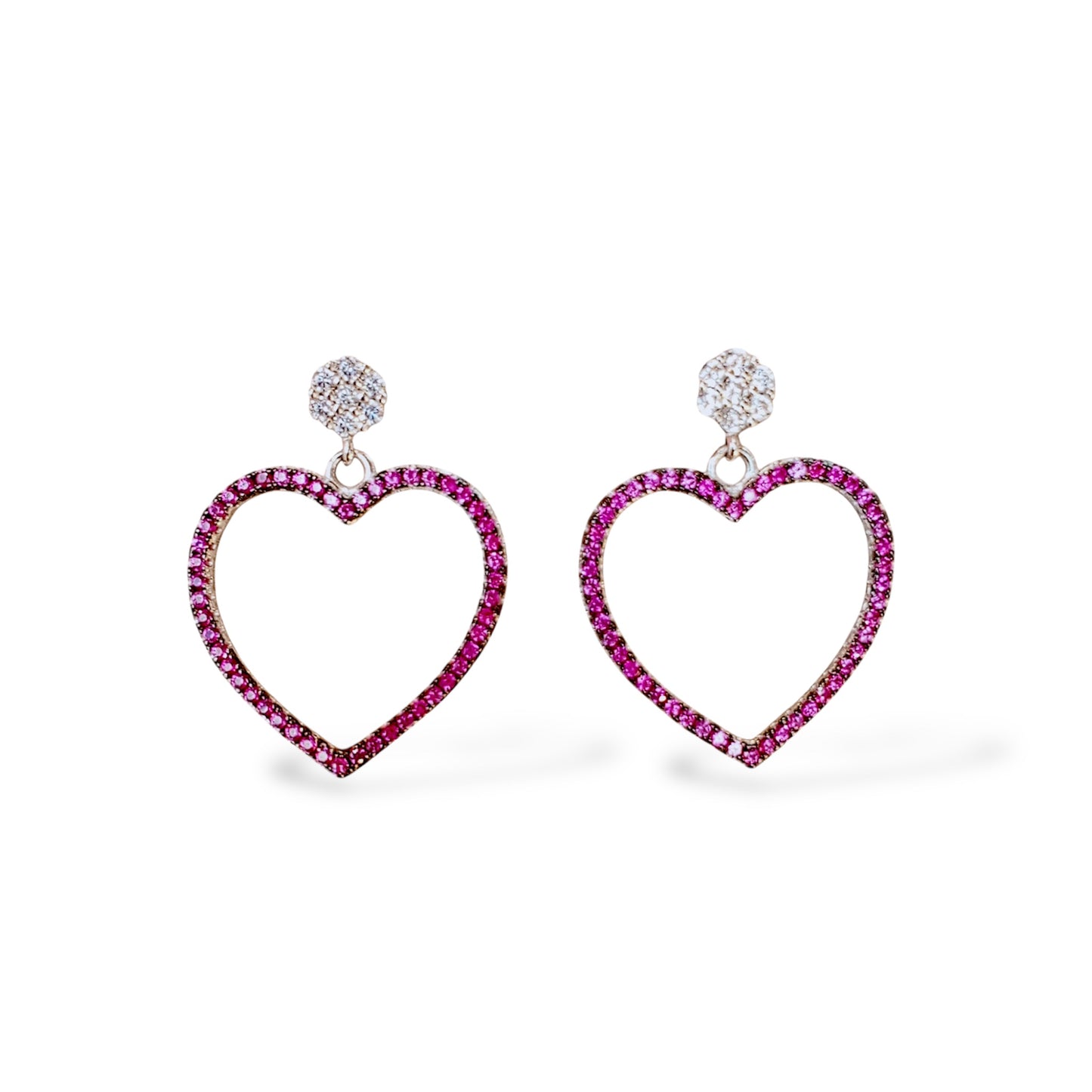 Pink Heart Earrings