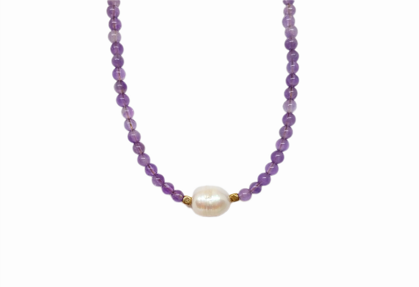 Pearly Amethyst Necklace