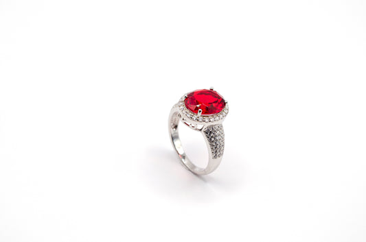 Royal Red Zircon Ring