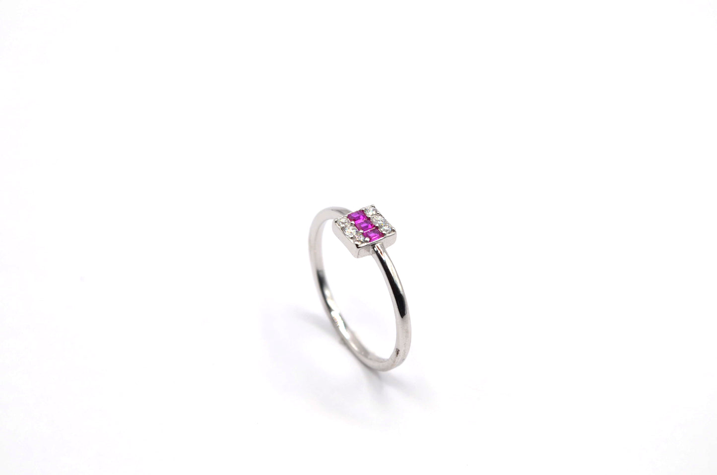 Simple Square Pink Ring