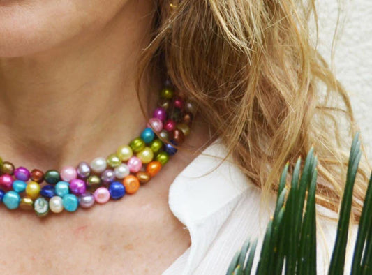 Colorful Pearl Chocker