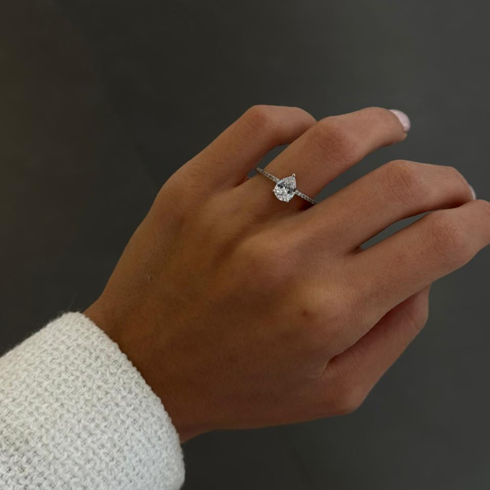 Teardrop Zircon Ring
