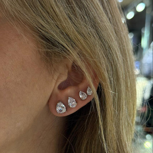 Sparkly Teardrop Studs