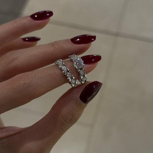 Tiny Hearts & Zircon Solitaire Set