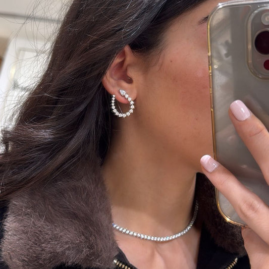 Zircon Serpent Earrings