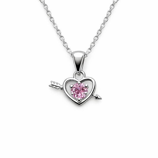 Small Pink Heart Necklace