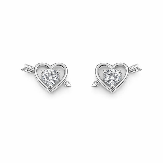 Small Plain Heart Earrings