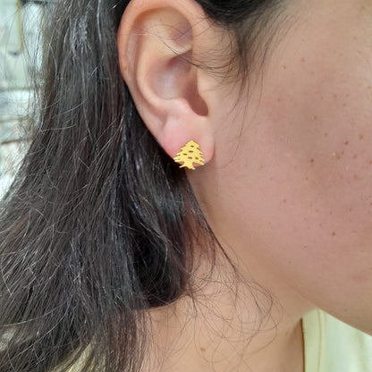 Tiny Cedar Earrings