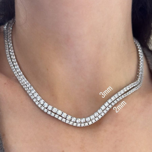 Silver Tennis Necklace