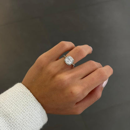 Illusion Square Ring Sterling Silver