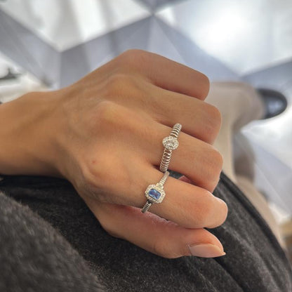 Rectangle Zircon Ring 2.0