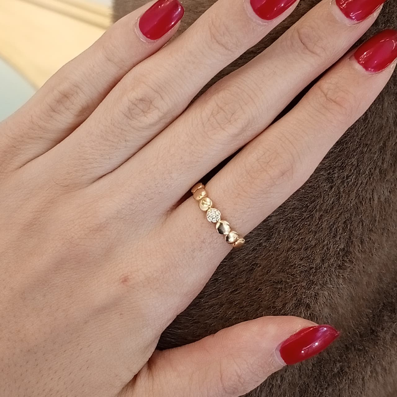 Bubble Plain Zircon Ring