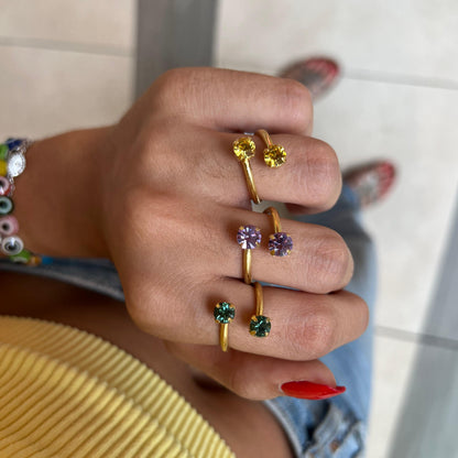 Yellow Swarovski Ring