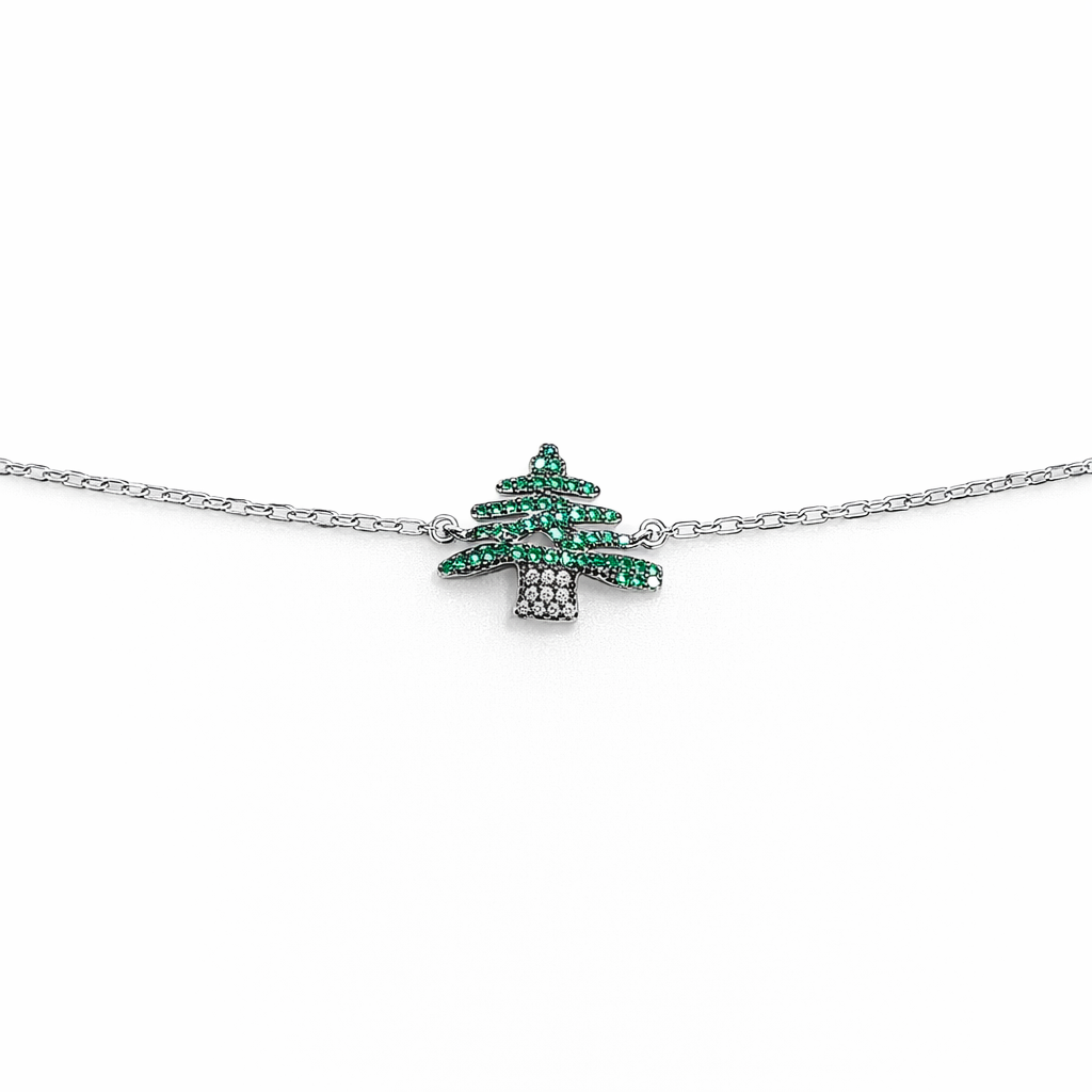 Green Zircon Cedar Bracelet