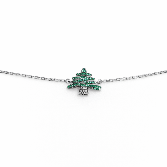 Green Zircon Cedar Bracelet