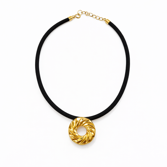 Unique Black Cord Necklace