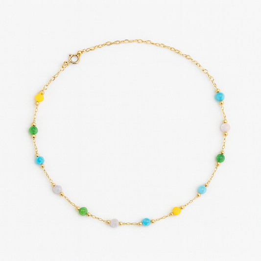 Pastel Bead Anklet