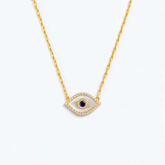White Eye Necklace