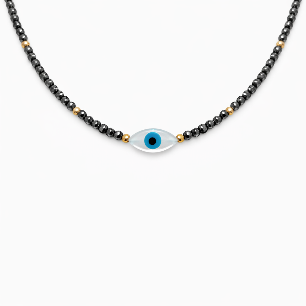 Hematite Eye Necklace