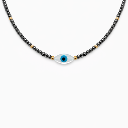 Hematite Eye Necklace