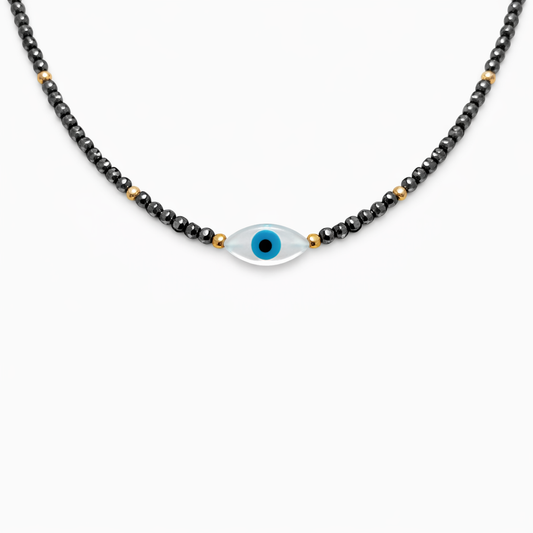 Hematite Eye Necklace