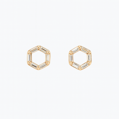 Small Hex Earrings