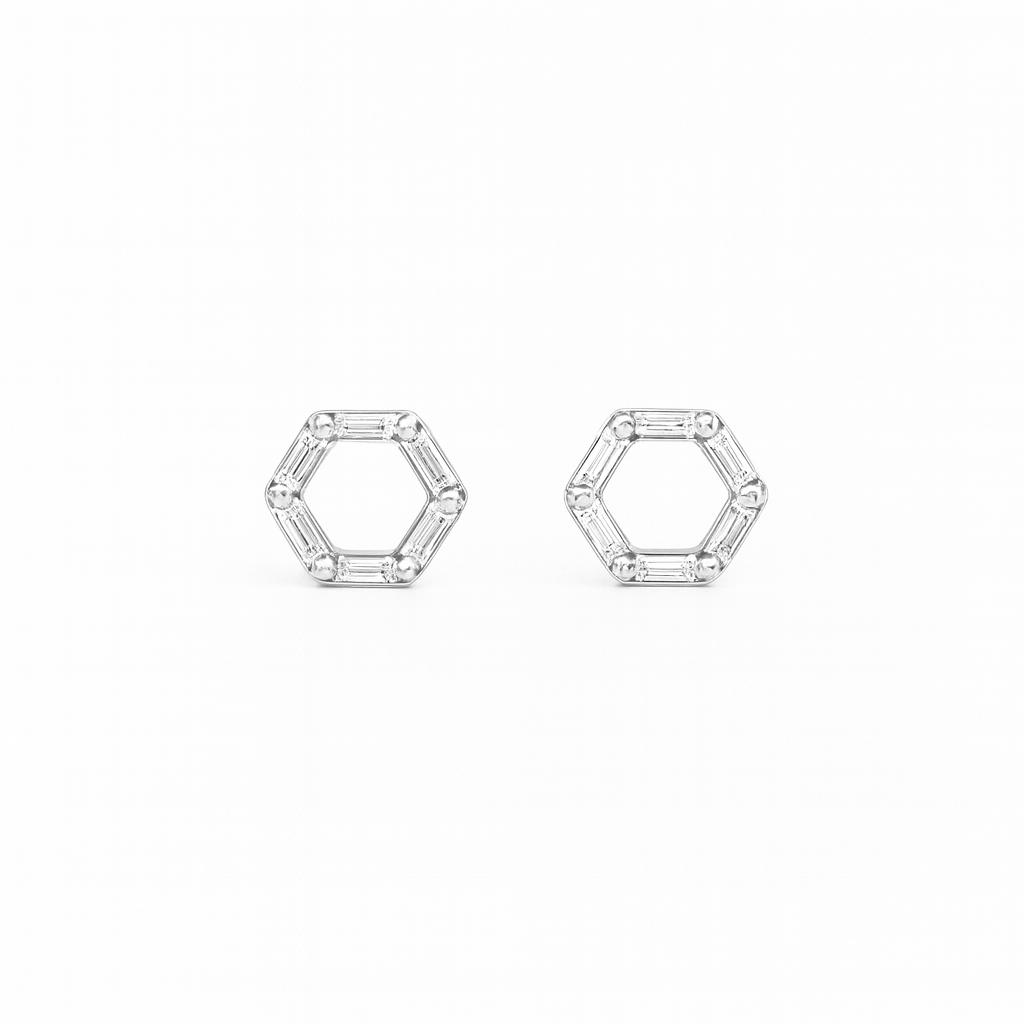 Small Hex Earrings