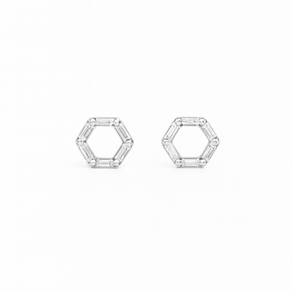 Small Hex Earrings