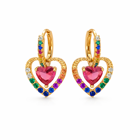 Colorful Heart Hoops