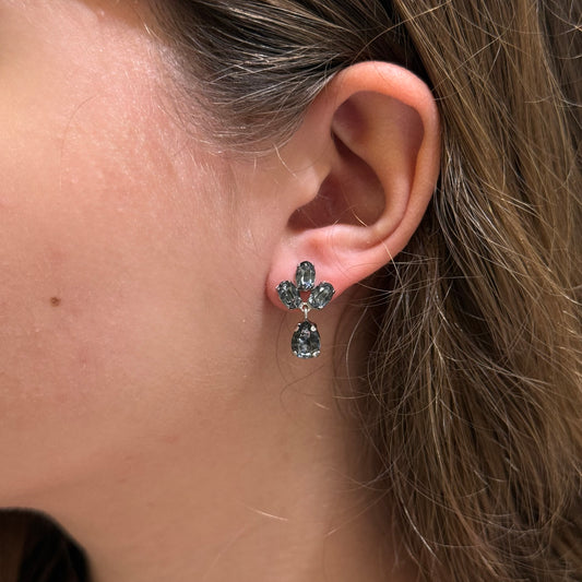 Shadow Petal Swarovski Earrings