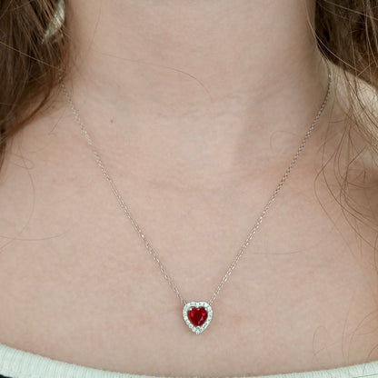 Radiant Red Heart Necklace