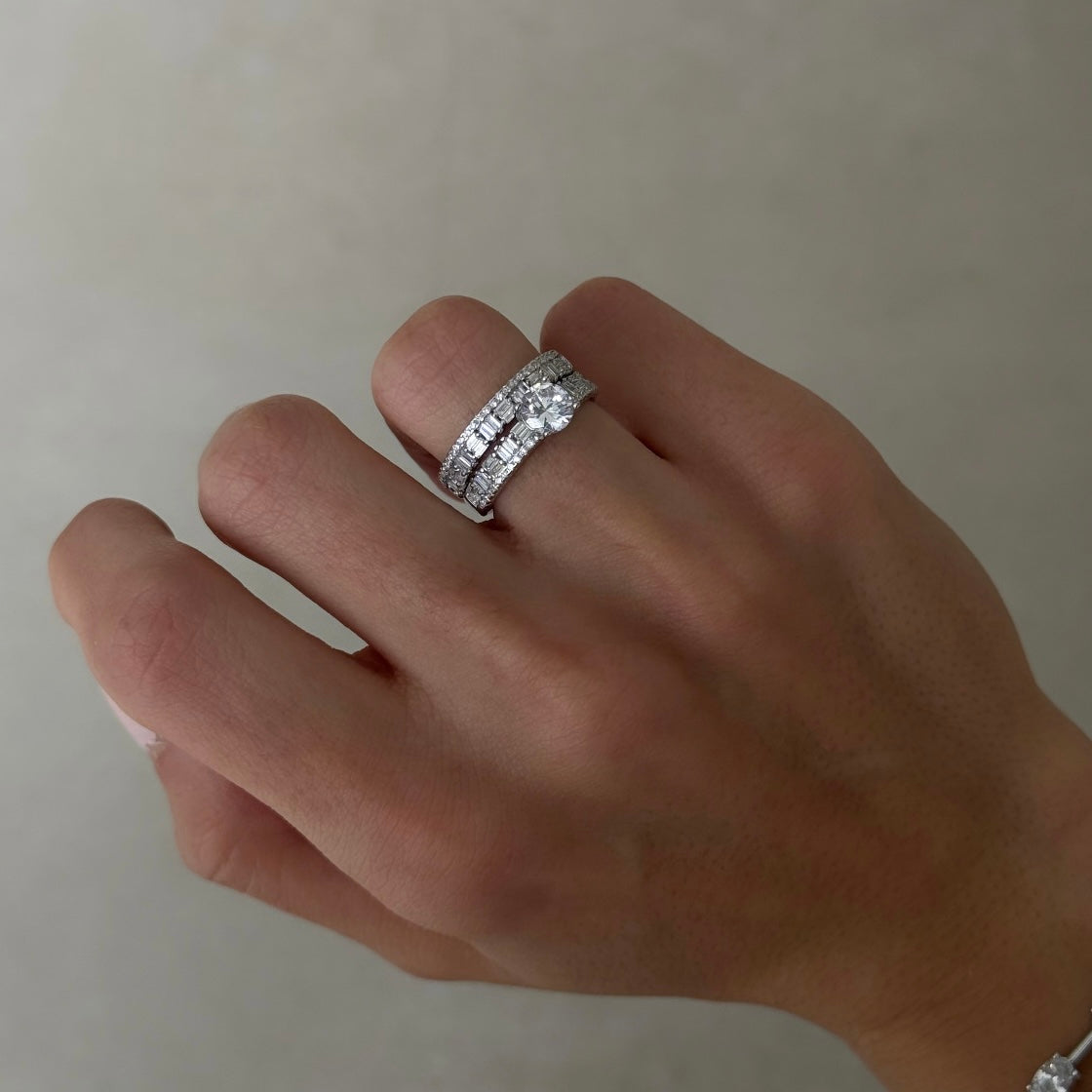 Duo Zircon Twin Rings