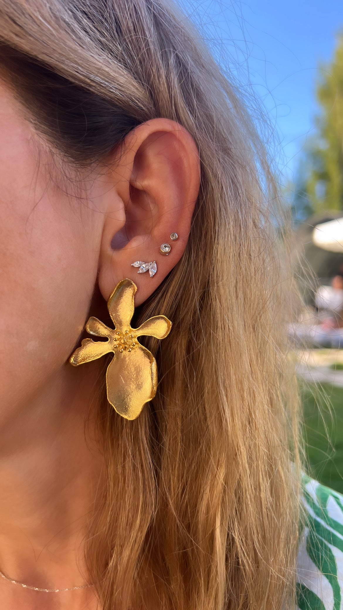 Iris Flower Earrings