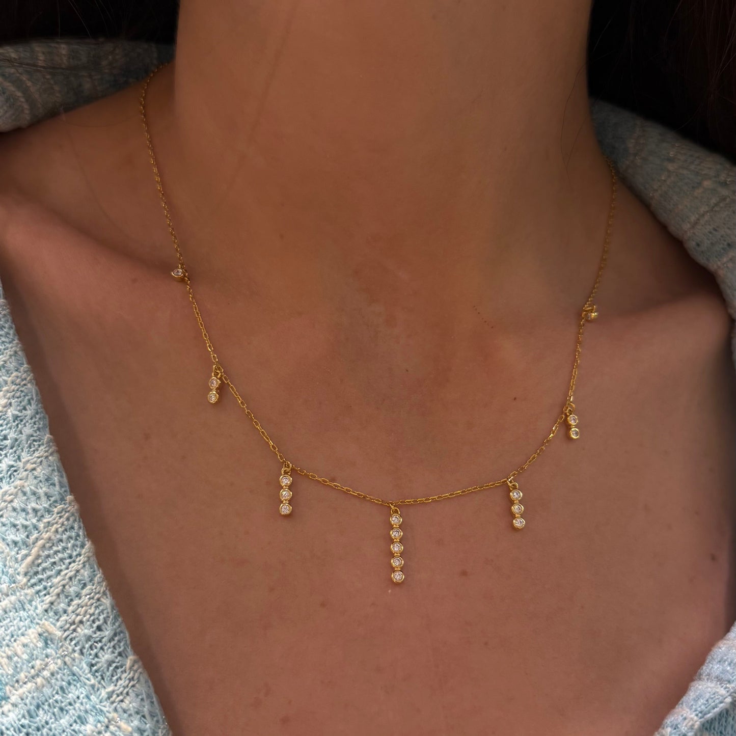 Dotted Zircon Necklace