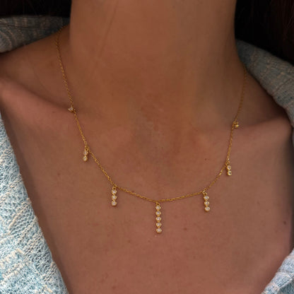 Dotted Zircon Necklace