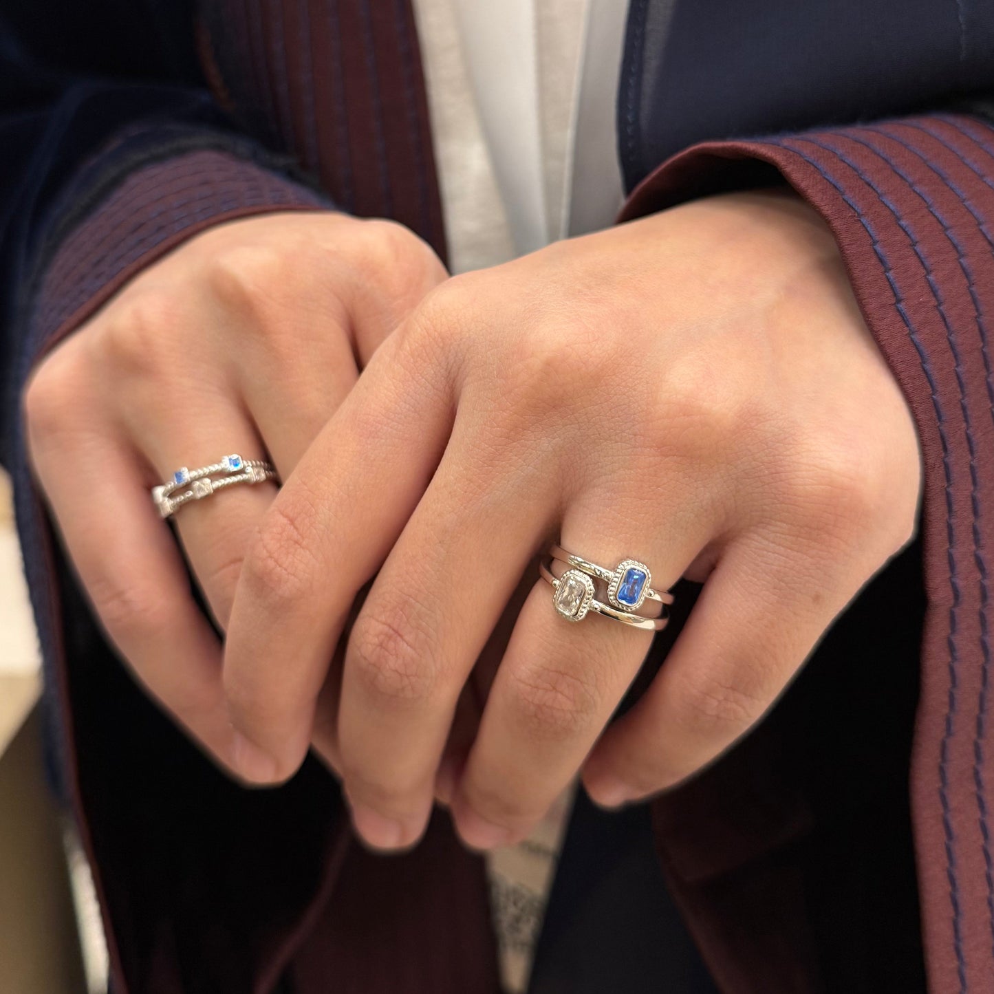 Rectangle Zircon Ring