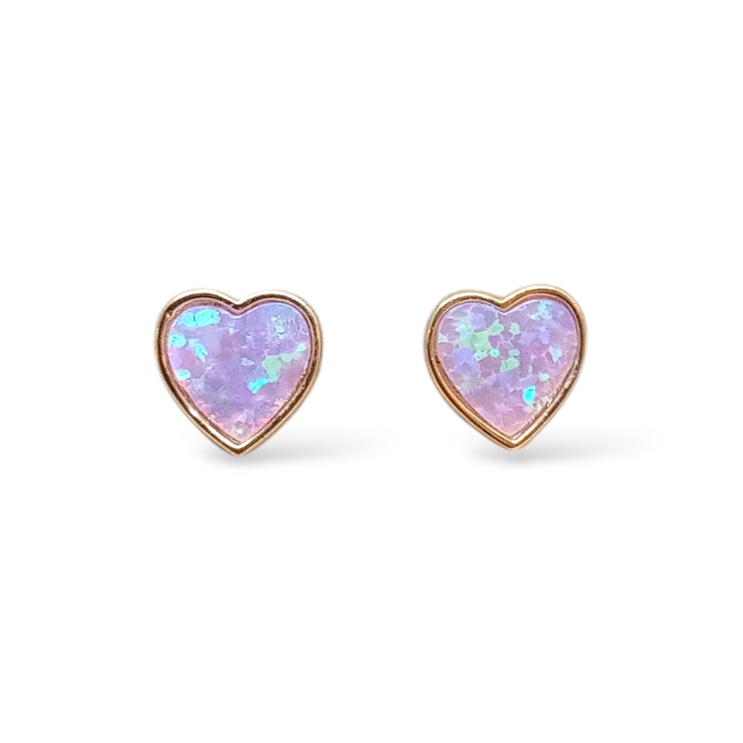 Heart Opal Earrings