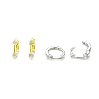 Simple Zircon Hoops