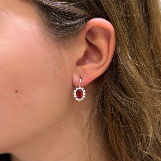 Radiant Ruby Hoops
