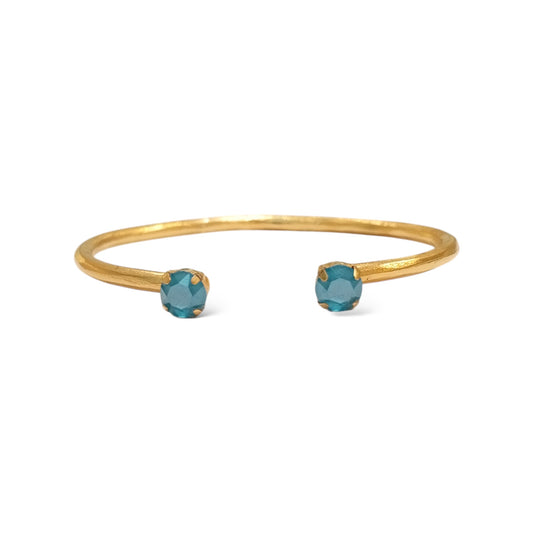 Mini Round Sky Blue Swarovski Stone bangle