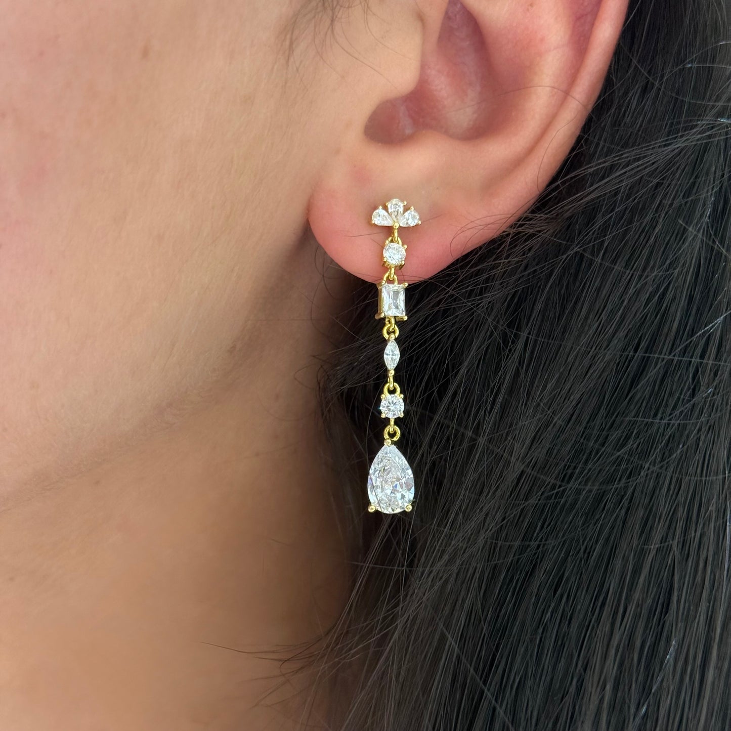 Crystal Ladder Earrings