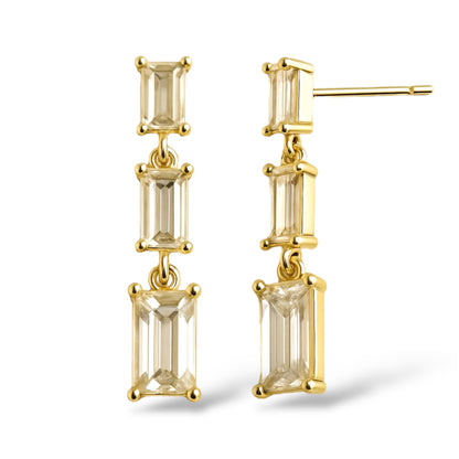 Baguette Cascade Earrings
