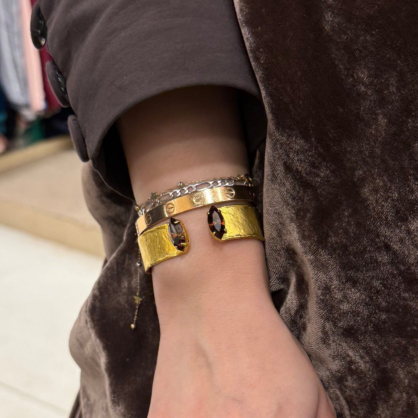 Chunky Marquise Bangle