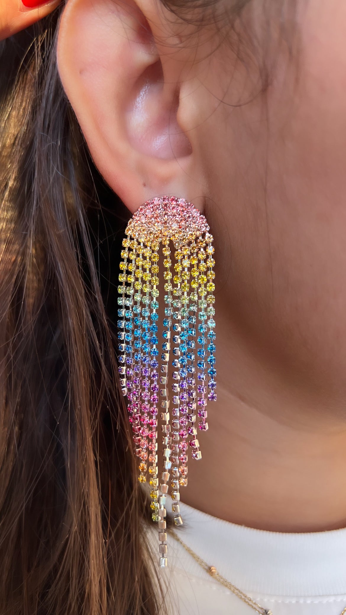 Rainbow Waterfall Earrings