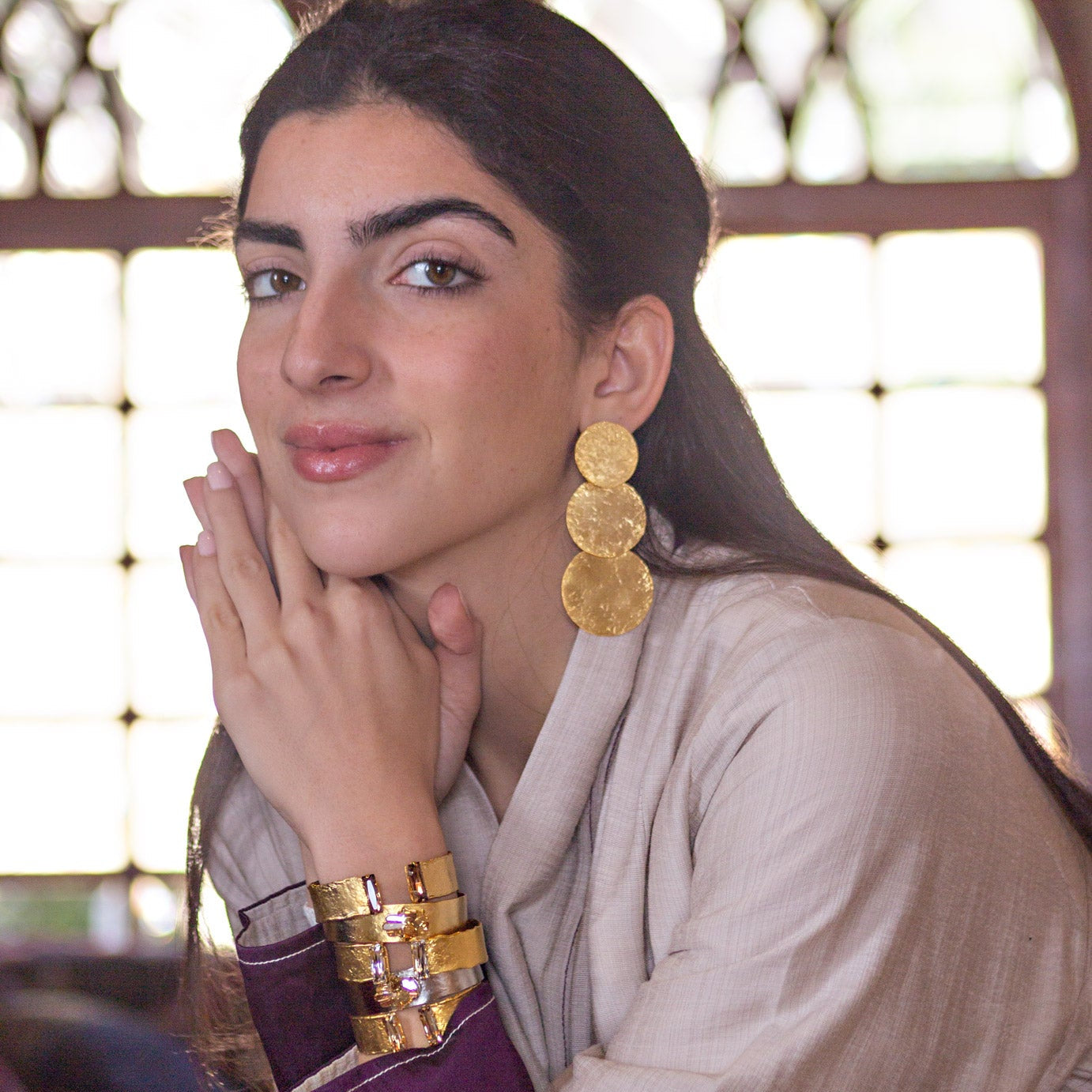 Triple Circle Earrings