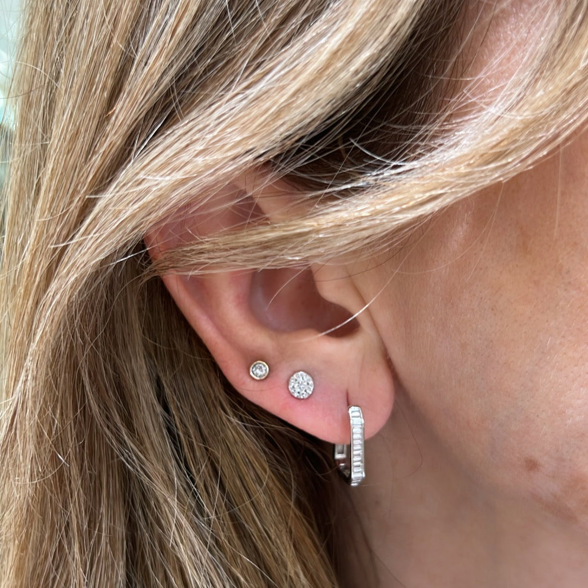 Baguette Rectangular Hoops