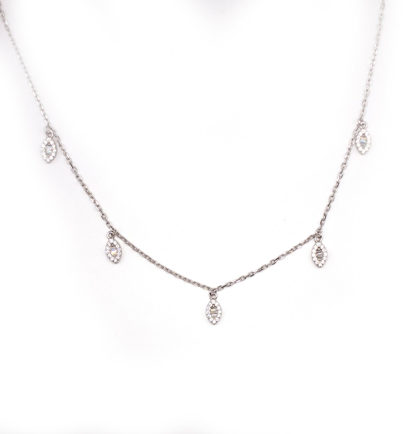 Marquise Shiny Charms Necklace