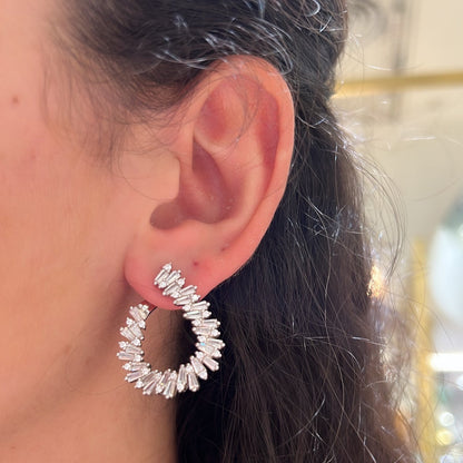 Swirl zircon earrings