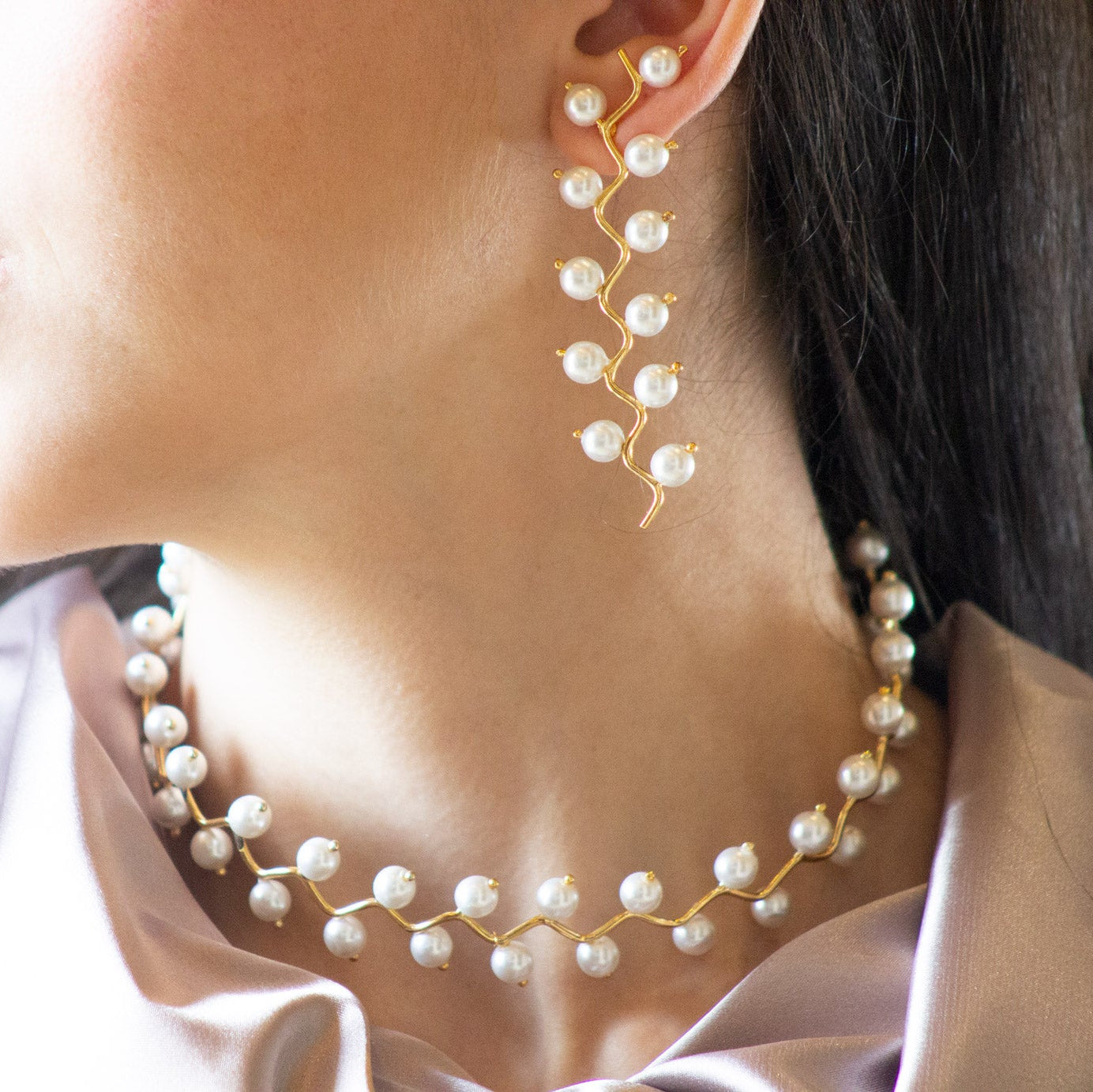 Pearl Ladder Earrings