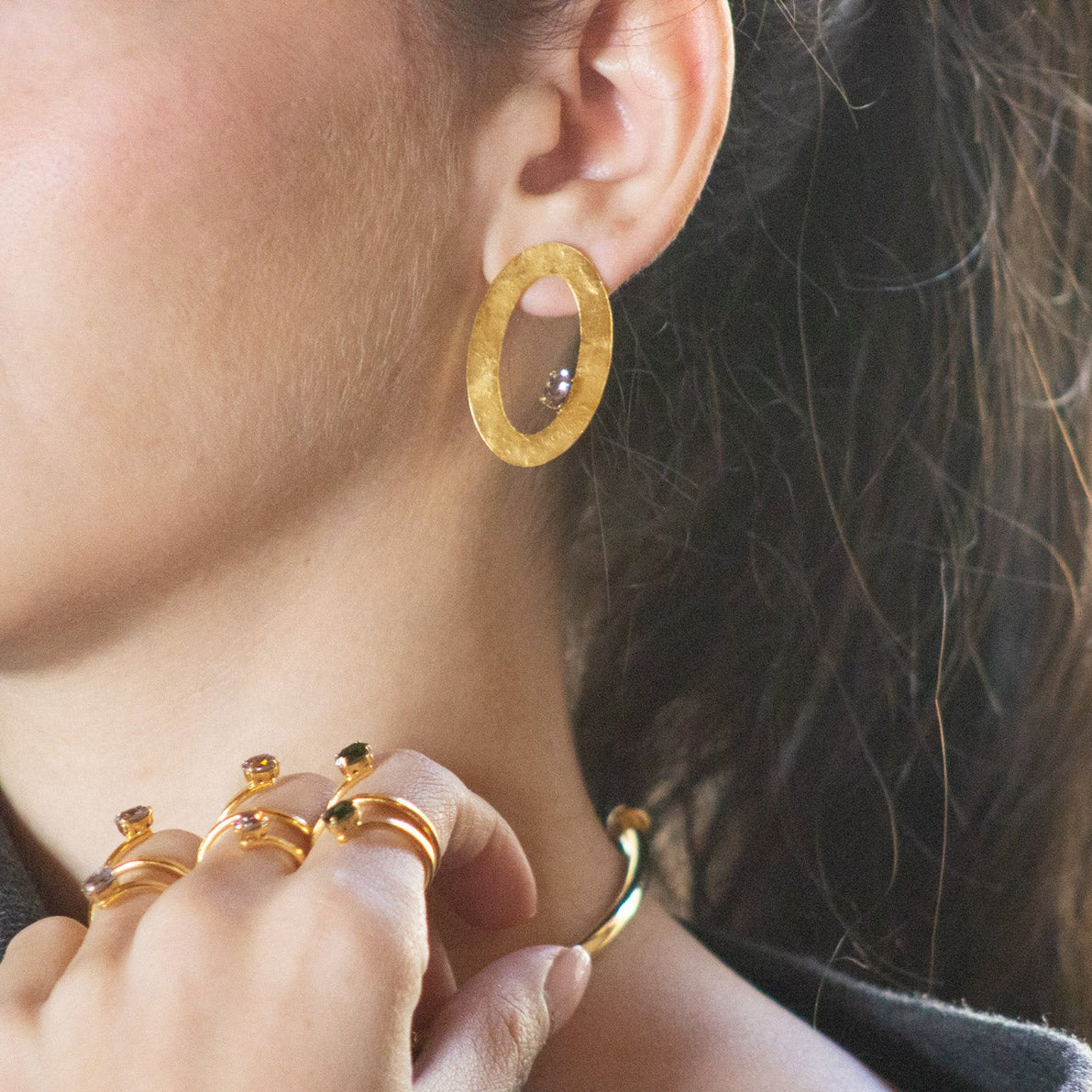 Oval Swarovski Earrings